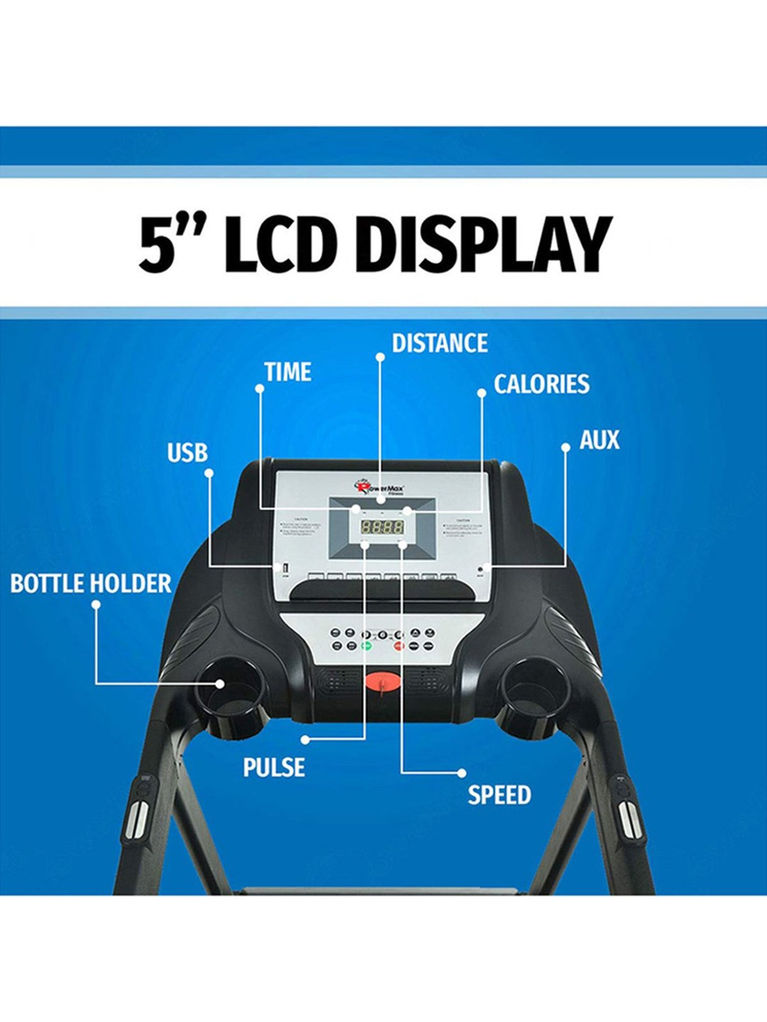 PowerMax Fitness TAM-230 4HP Treadmill (Black)