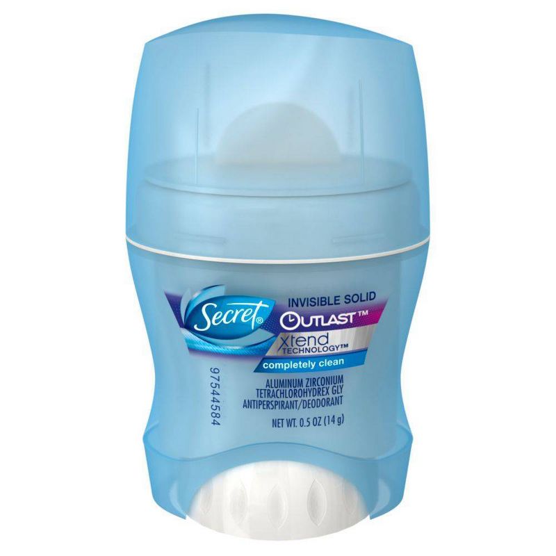 Secret Outlast Invisible Solid Completely Clean Antiperspirant and Deodorant - Trial Size - 0.5oz