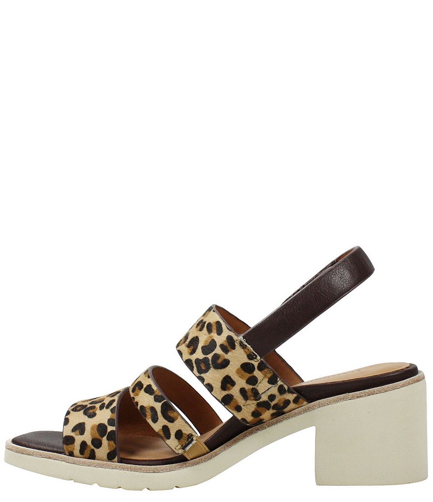 L'Amour Des Pieds Quennell Leopard Print Calf Hair Strappy Sandals