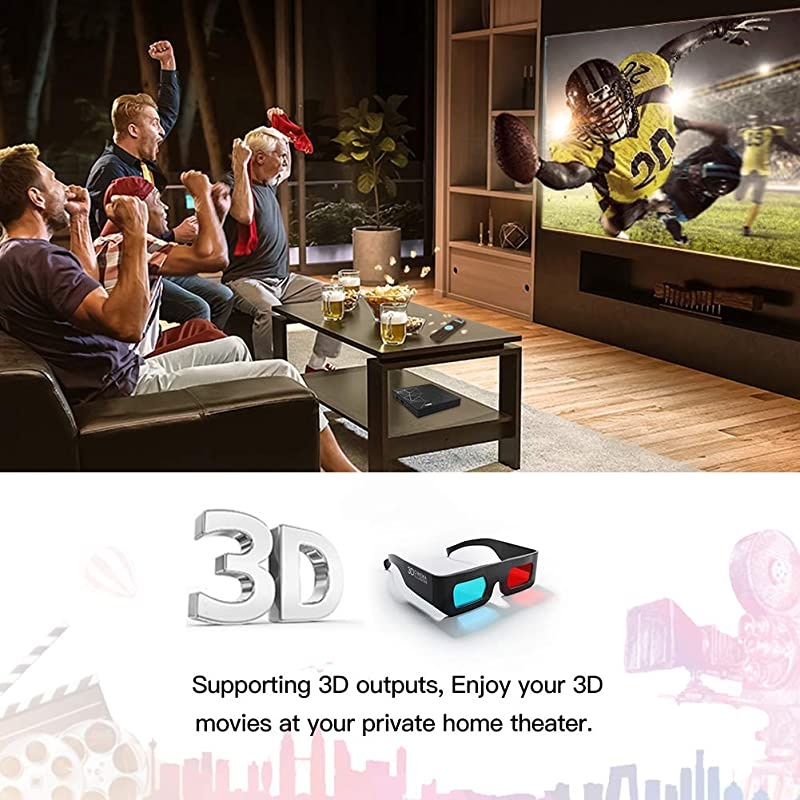 TV Box,  T95 Max Android 9.0 TV Box Chip H6 Quad-core Cortex-A53 4GB RAM 32GB ROM Smart TV Box 3D 6K Ultra HD H.265 2.4GHz WiFi Ethernet HD [2019 Newest]