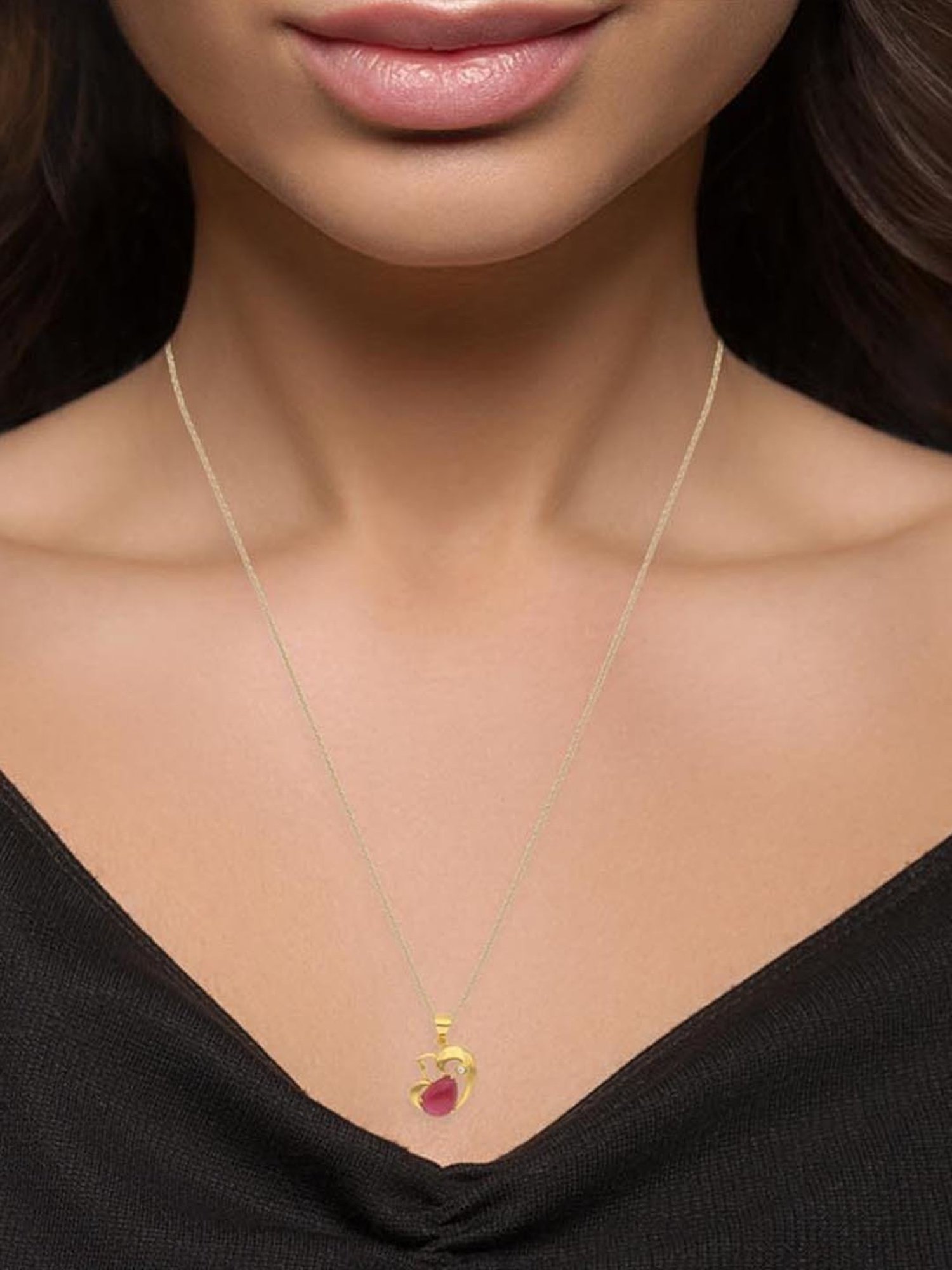 Joyalukkas 18k Gold & Diamond Pendant with Chain