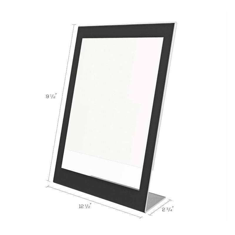 Deflecto Superior Image Black Border Sign Holder Plastic 8-1/ 2 x 11 Black/Clear 69775