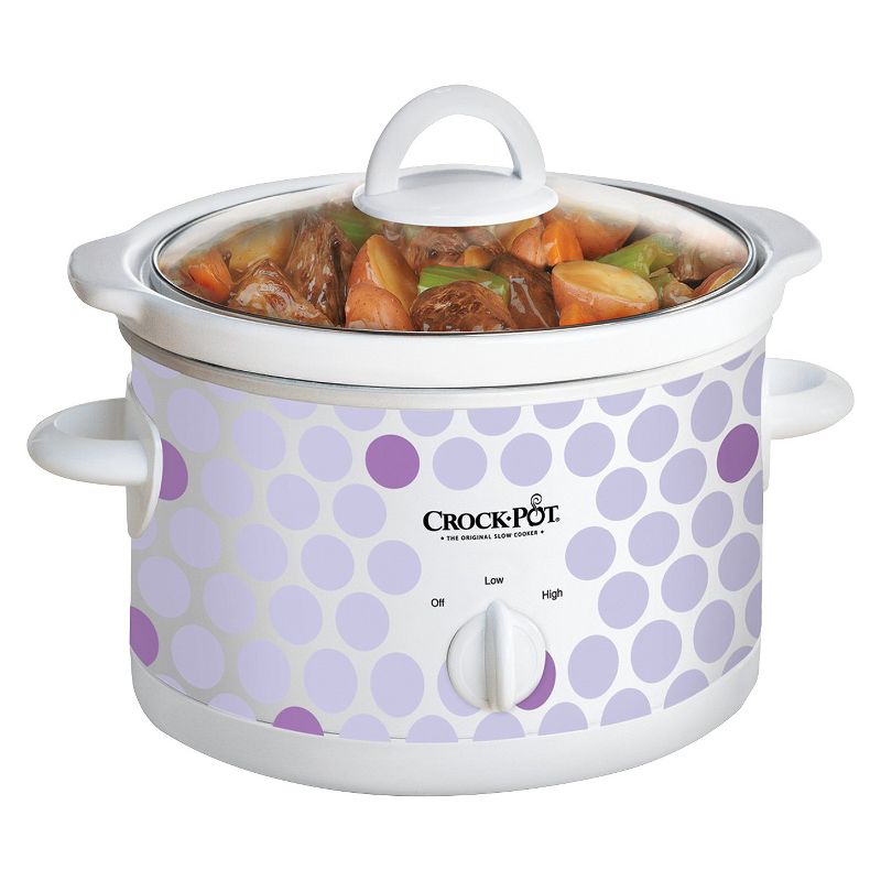 Crock-Pot 2.5-Quart Manual Slow Cooker, Polka Dot Pattern, SCR250-POLKA