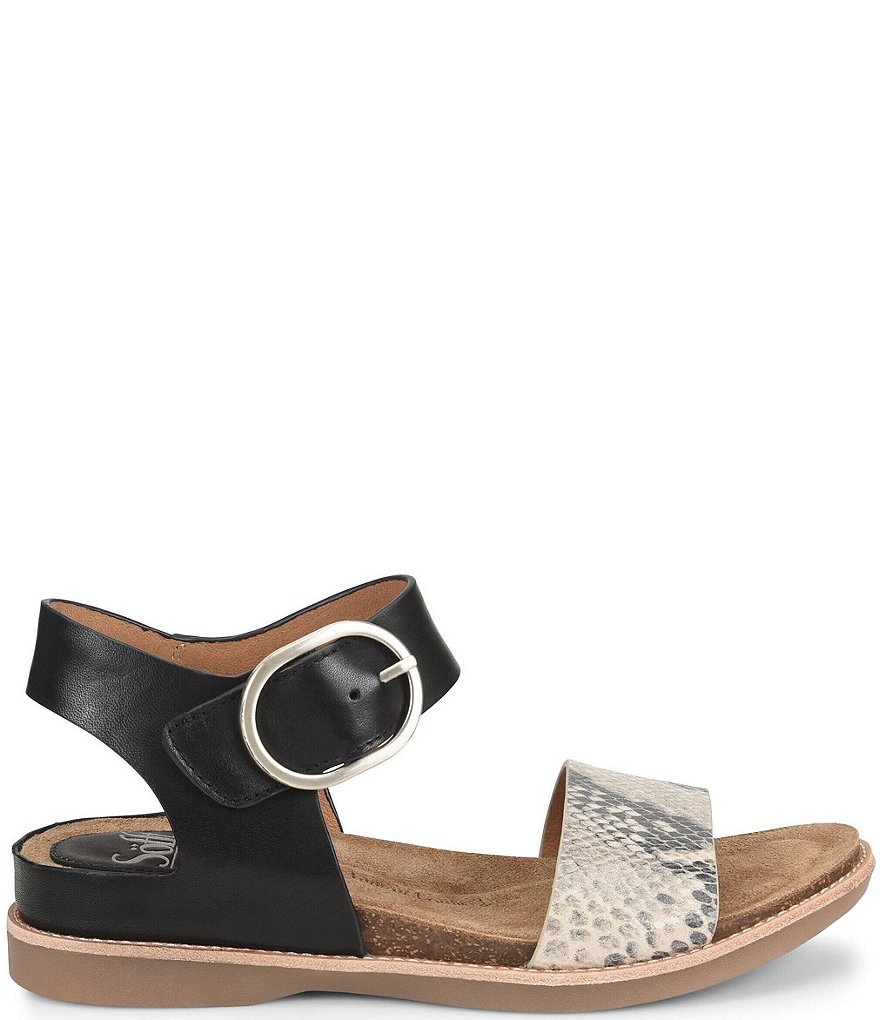 Sofft Bali Leather Snake Print Sandals