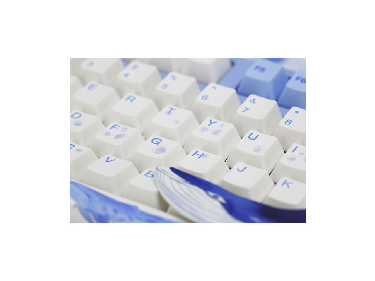Varmilo Gaming 87 Key Cherry Red Mx Switches Blue Whale Theme White Keycaps and Blue Keycaps Dye Sublimation Printing Mechanical Gaming Keyboard MA87, PBT Keycaps