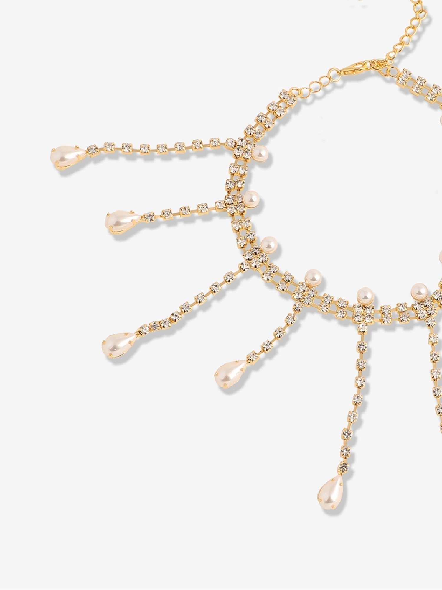 Sohi silver plated designer party necklace for women