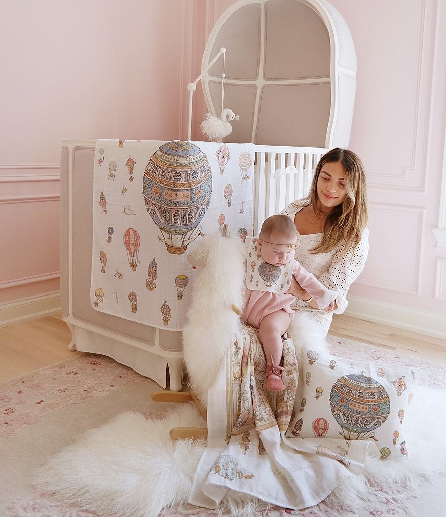 Atelier Choux Paris Organic Cotton Baby Hot Air Balloon Small Bib