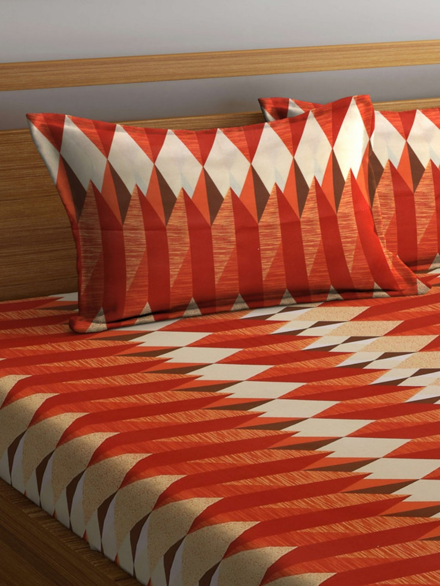 Dhrohar Printed Multicolor Cotton 180 TC Double Bedsheet with 2 Pillow covers