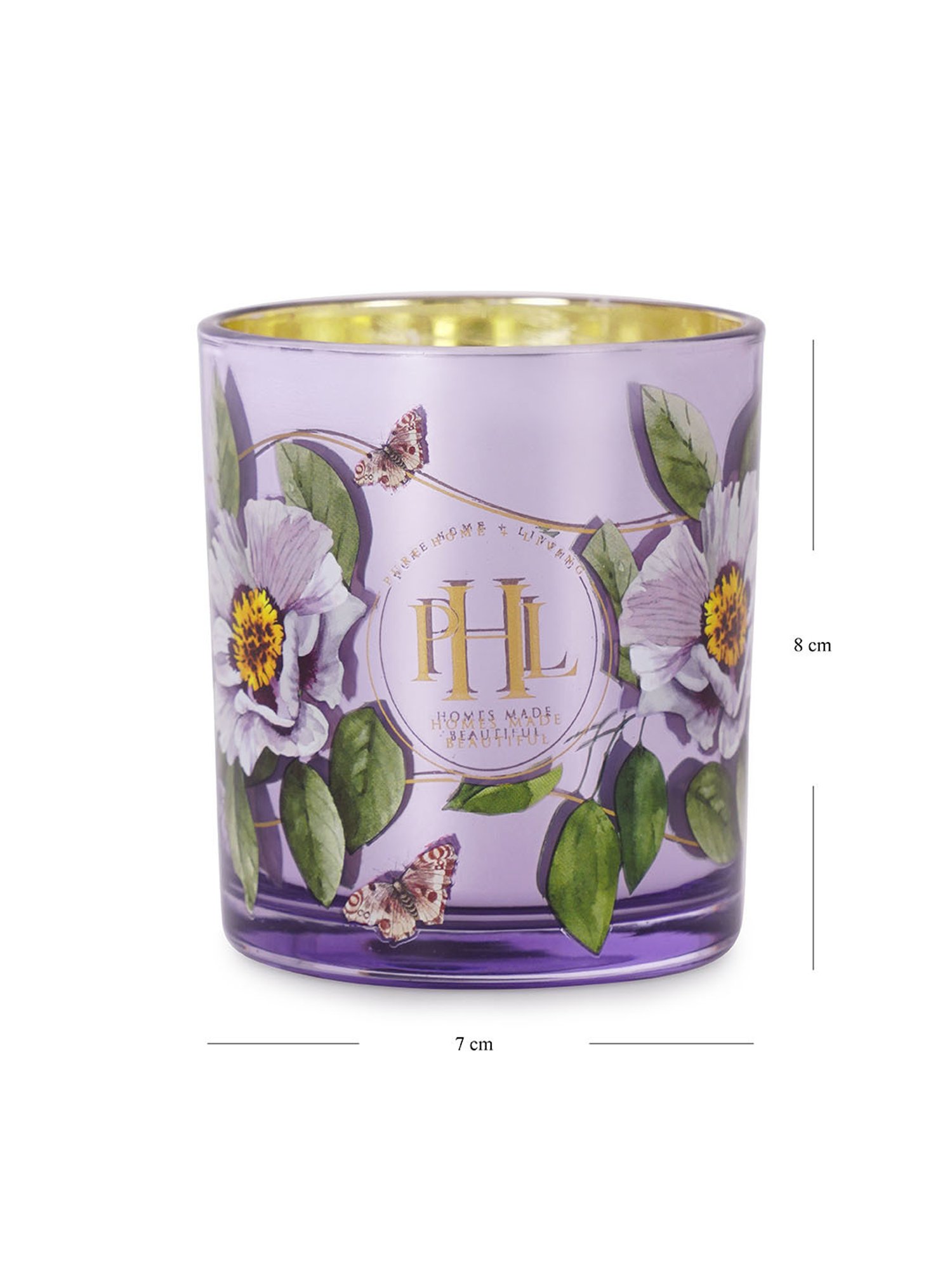 Pure Home and Living Purple Lavender And Chamomile Candle Jar