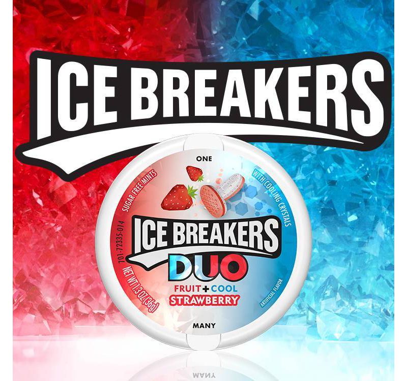 Ice Breakers Duo Strawberry Sugar Free Mint Candies - 1.3oz