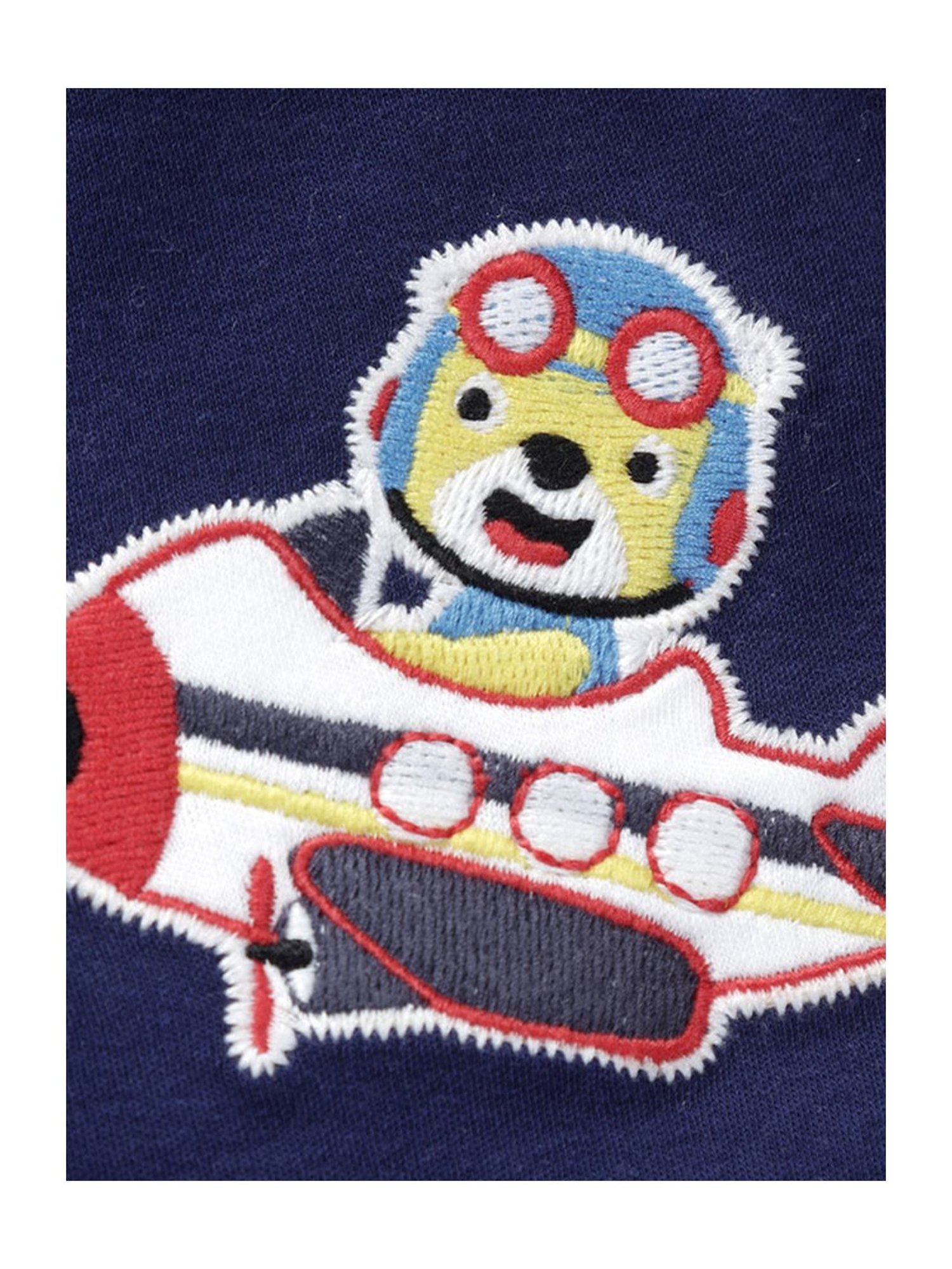 Pranava Boys Navy Cotton Patch Work Shorts