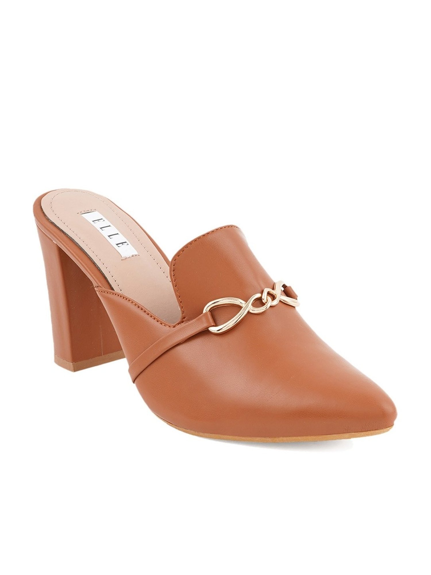 Elle Women's Tan Mule Shoes