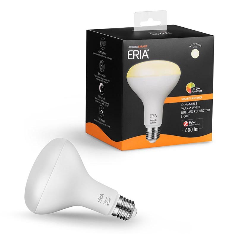 AduroSmart ERIA Soft White Smart Light Bulb BR30 (hub required) Dimmable, works with Alexa/Echo Plus/ Eria / Hue / Google Assistant