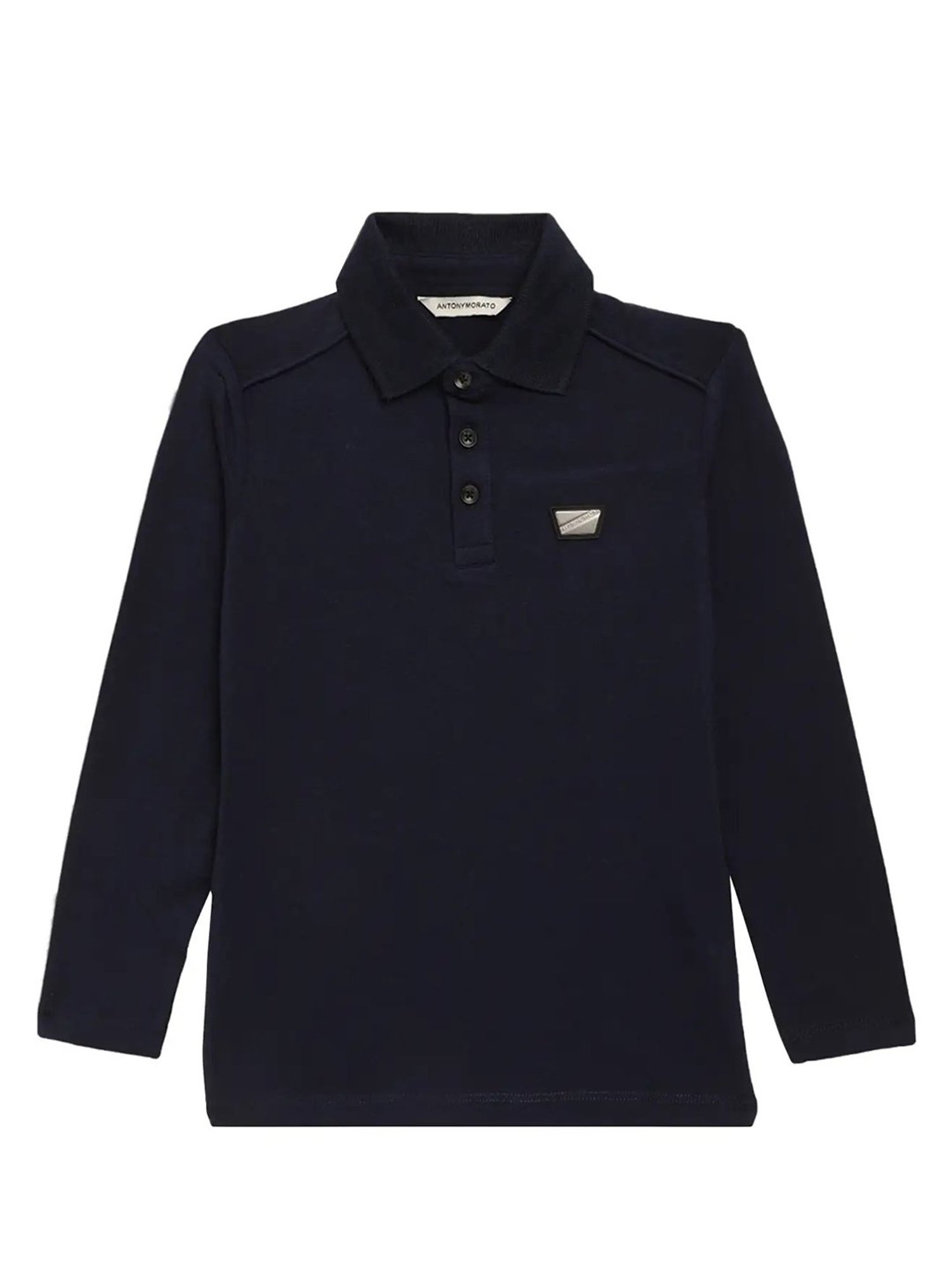 Antony Morato Kids Indigo Solid Full Sleeves Polo T-Shirt