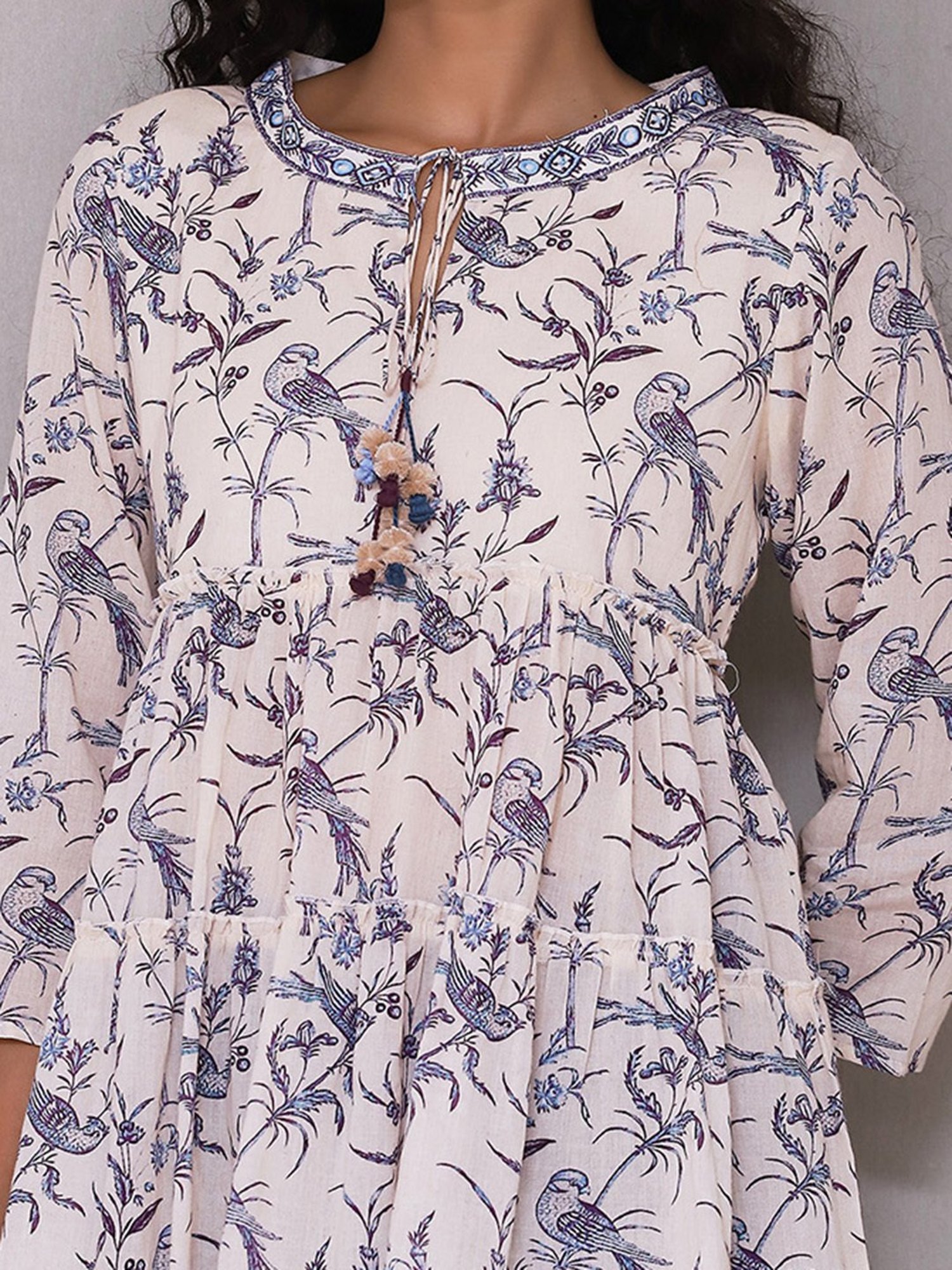 aarke Ritu Kumar Ecru Printed Top