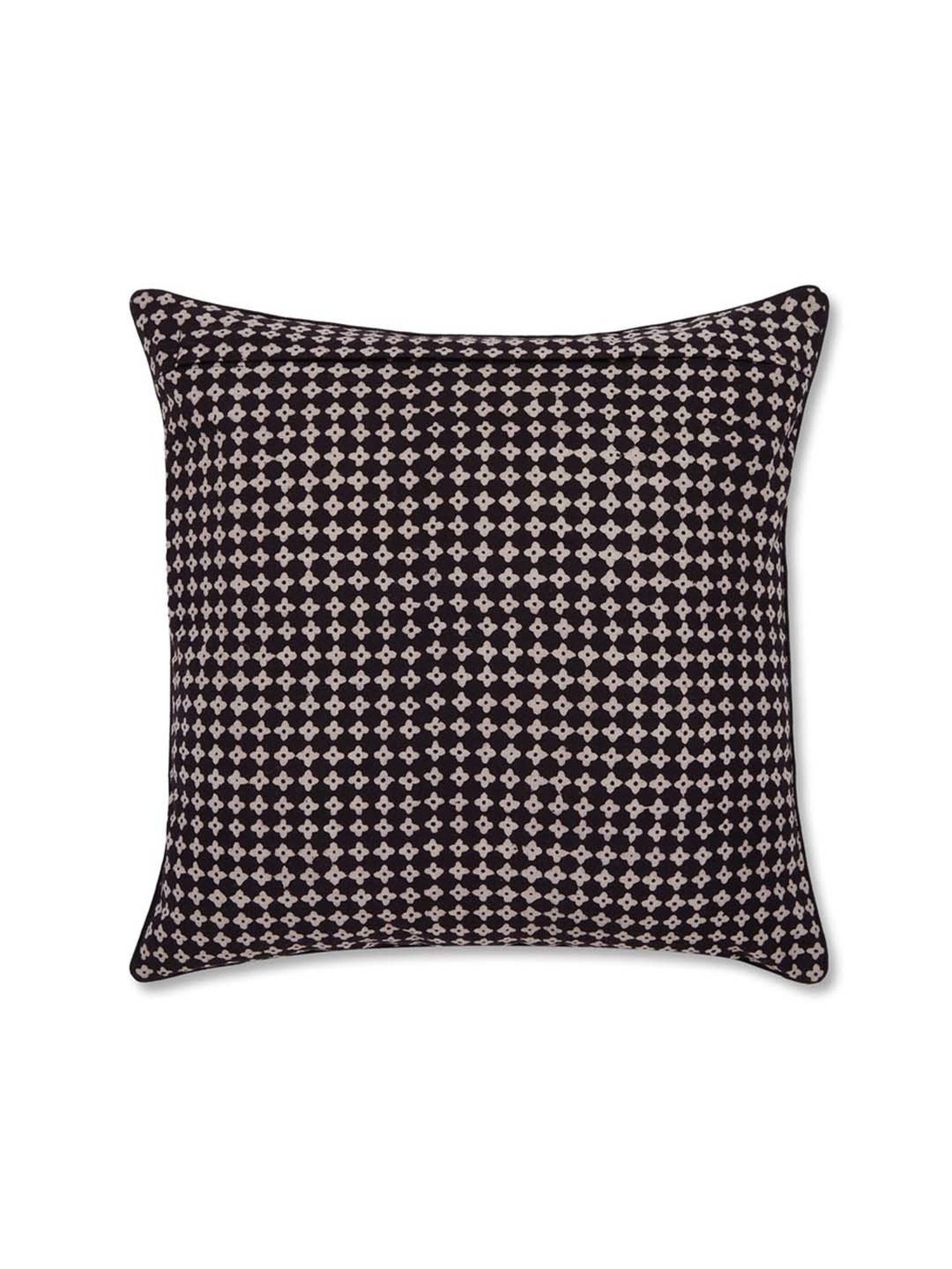 Fabindia Home Baghni Red & Black 175 GSM Cotton Cushion Cover
