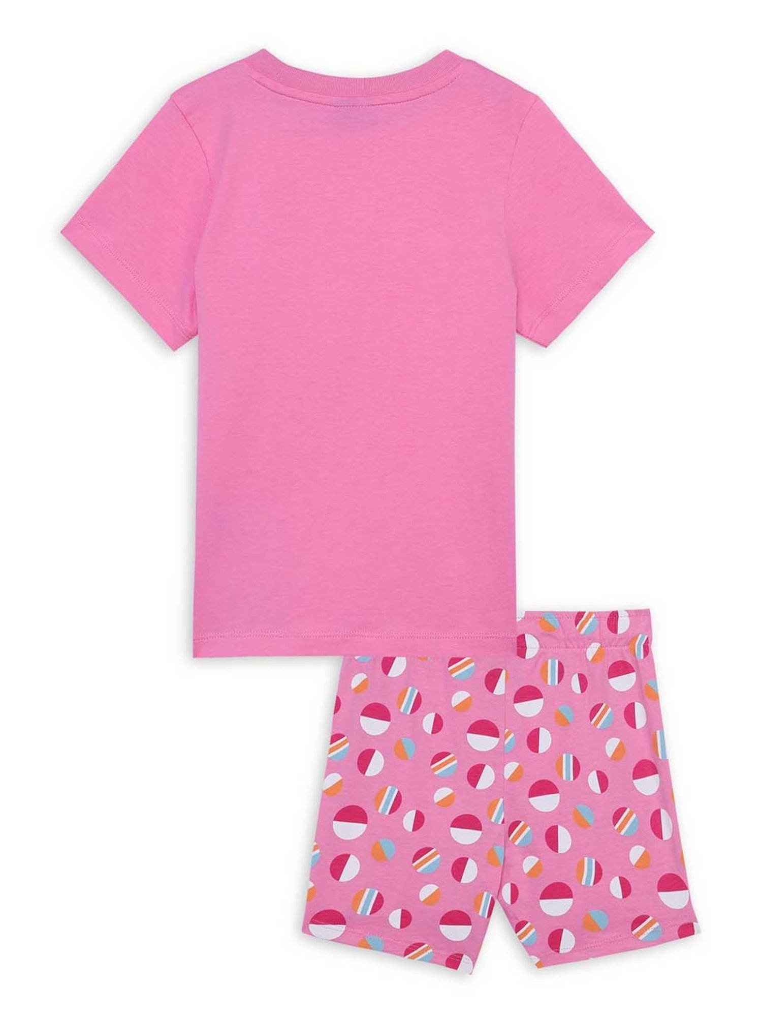 Puma Kids Summer Camp Fast Pink Cotton Printed T-Shirt Set