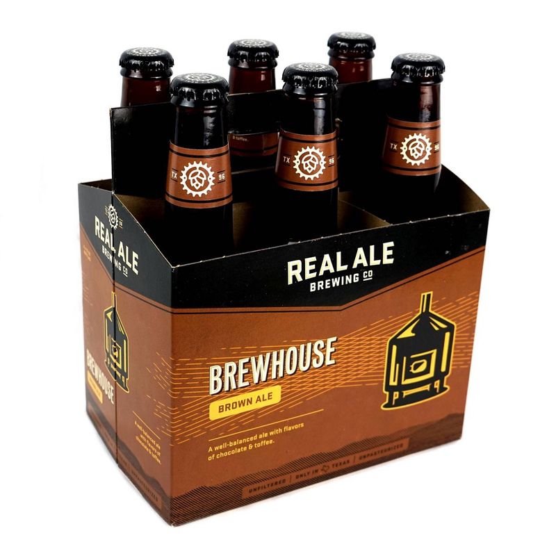 Real Ale Brewhouse Brown Ale Beer - 6pk/12 fl oz Bottles