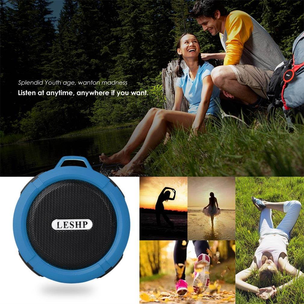 LESHP C6  Wireless Bluetooth Speaker With Calls Handsfree and Suction Cup