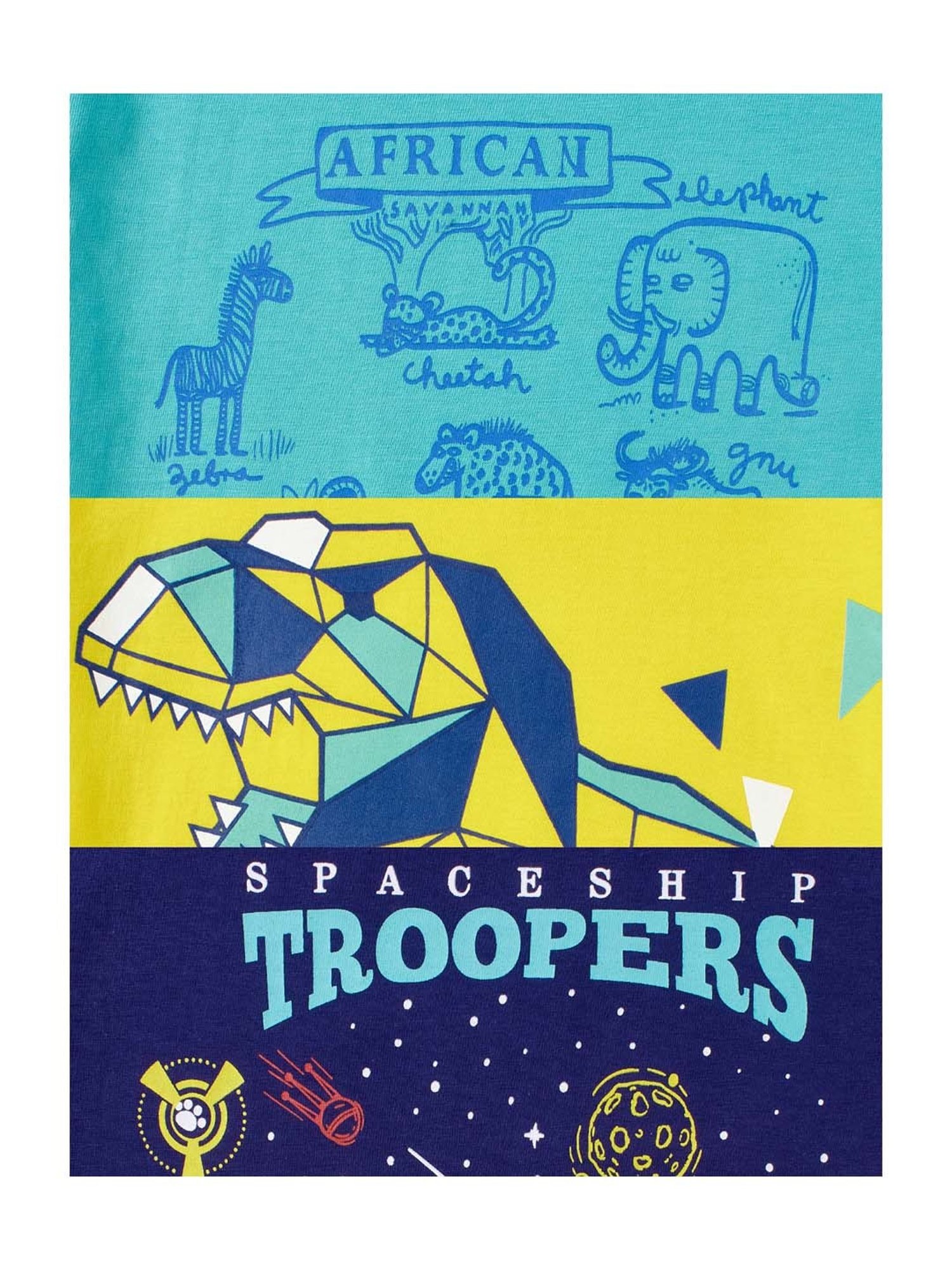 Cub McPaws Kids Multicolor Cotton Printed T-Shirt (Pack of 3)