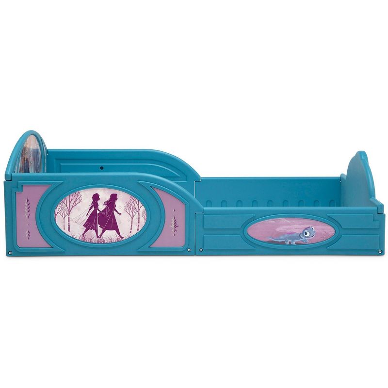 Toddler Disney Frozen 2 Sleep and Play Bed with Attached Guardrails - Delta Children