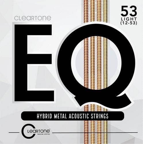 Cleartone EQ 7812 Hybrid Metal Acoustic Guitar Strings, Light, 12-53