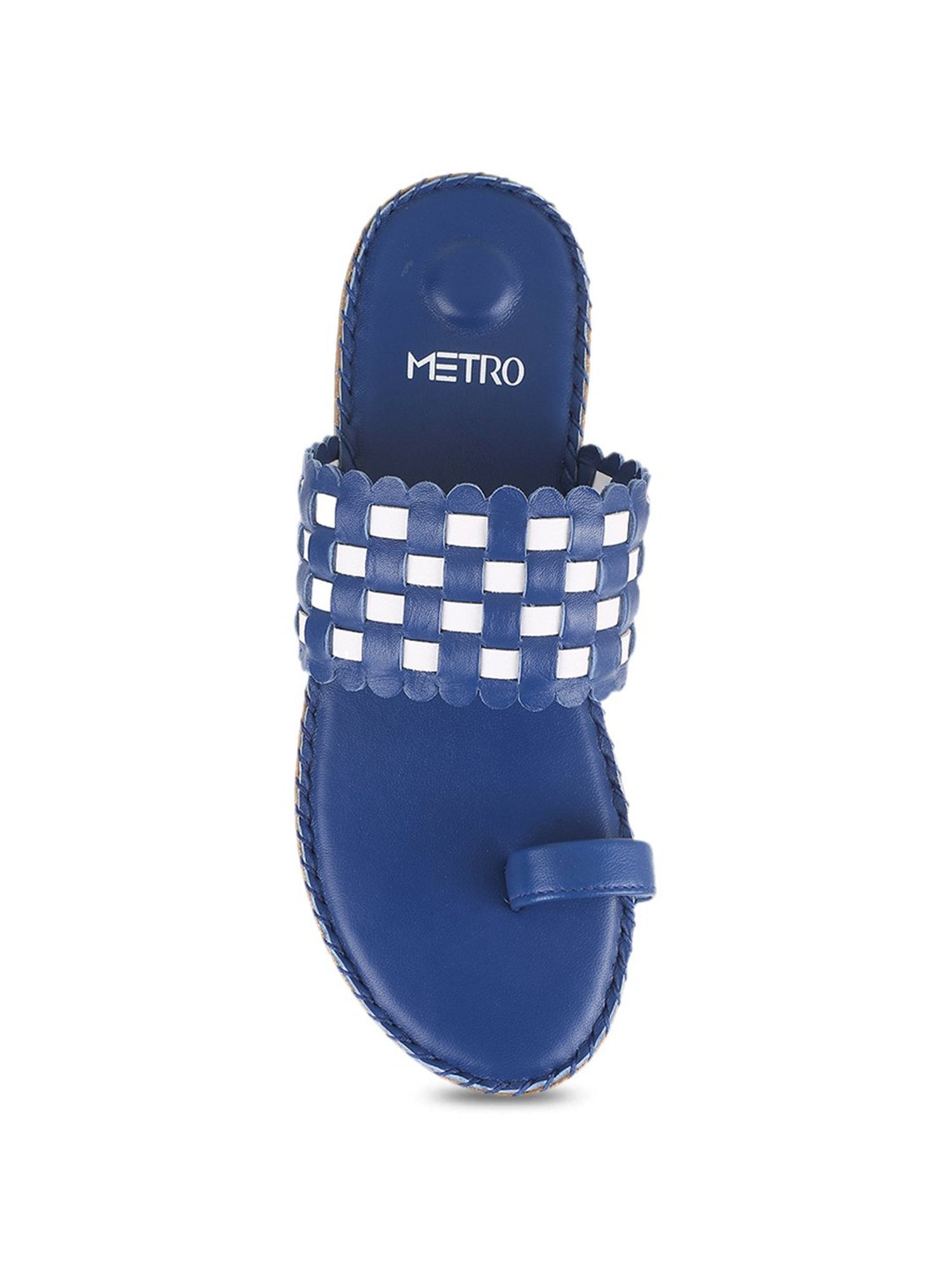 Metro Women's Blue Toe Ring Sandals