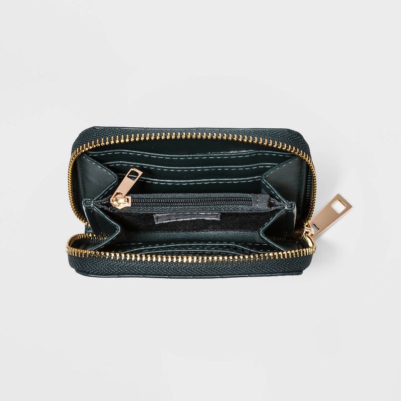 Women's Zip Closure Small Wallet - A New Day™ Green