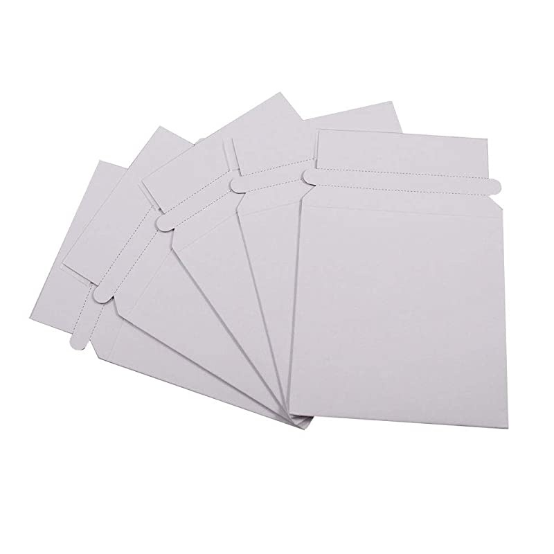 100 Stay Flat CDDVD White Cardboard Mailers5 14 x 5 14 inch Self Seal Adhesive with Flap