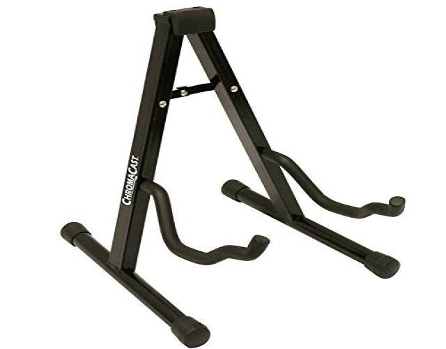 chromacast ccminigs universal folding guitar stand with secure lock