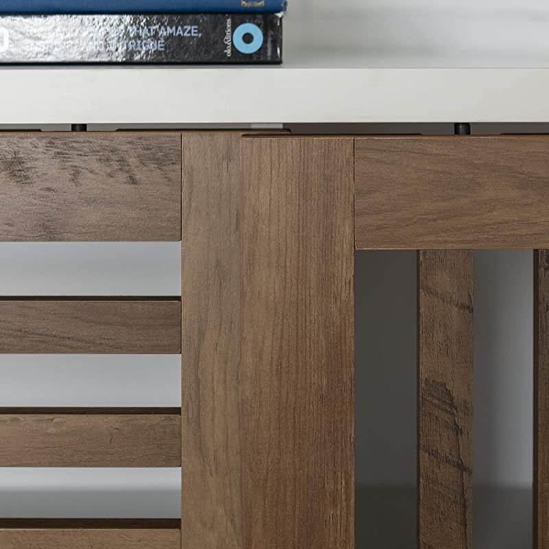 Furniture AZ36SSDSW TV Stand 36quot WhiteRustic Oak