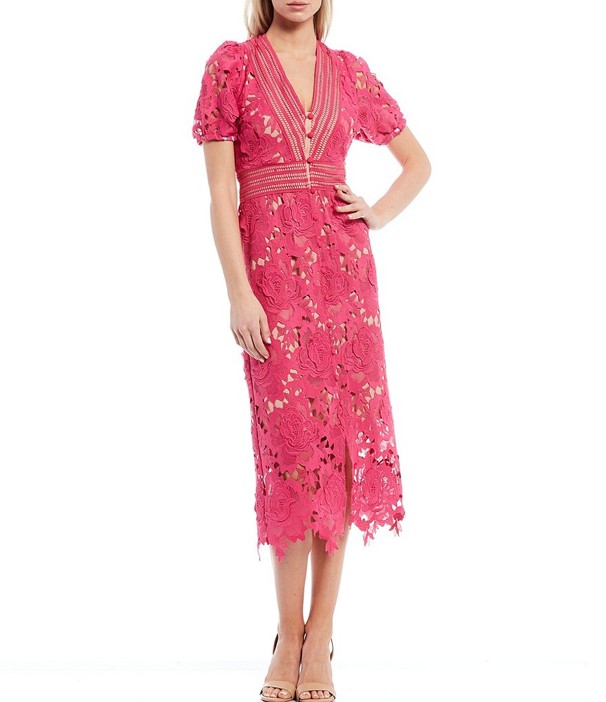 Dress the Population Sandra Crepe Plunge V-Neck Sleeveless Side Slit Gown