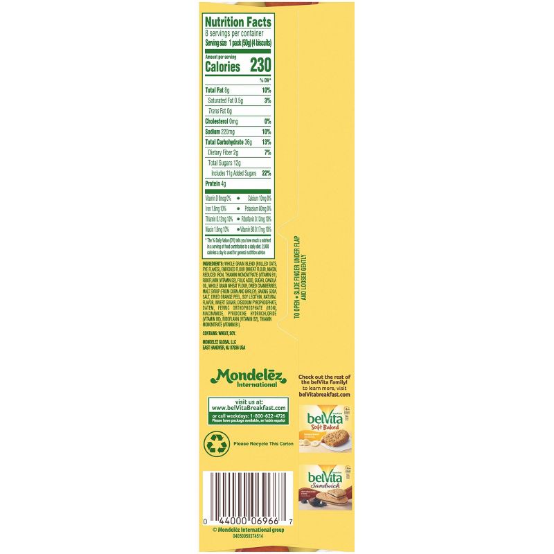 belVita Cranberry Orange Breakfast Biscuits 8 packs