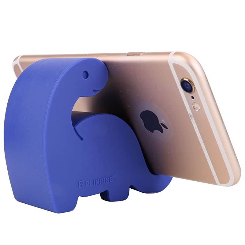 Animal Desk Phone Stand, Update Dinosaur Silicone Office Phone Holder, Creative Phone Tablet Stand Mounts, Size:1.3" X 3.1" X 2.8"(Navy Blue)