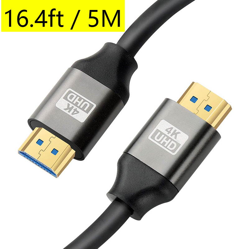 4K HDMI Cable 3M, HDMI 2.0 Cable/lead, Ultra HDMI to HDMI Cord High Speed 18Gbps, 4K @ 60Hz, ARC, Gold-plated for 4K TV/PS4 3D, Ethernet,Video return,UHD 2160p,HD 1080p,21:9,4:4:4, 3 Meter, Grey