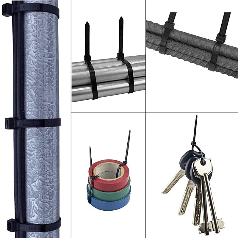 duty cable ties Cable ties Nylon zip ties 16 inch Zip ties100 per pack Environmentally friendly Industrial quality Uses 3 latches for stronger locks With 60 Pounds Tensile Black