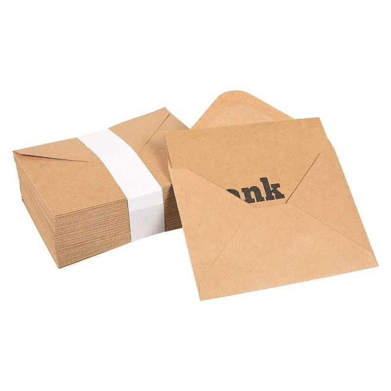 120-Count Thank You Cards with Envelopes, Brown Kraft Paper, Bulk Value Pack, Ideal for Any Occasions, Business, Wedding, 3.5" x 5"