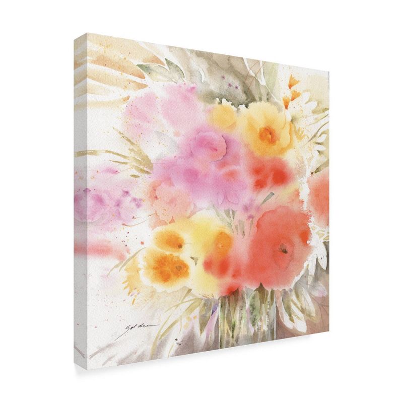 35" x 35" Spring Flowers Square by Sheila Golden - Trademark Fine Art