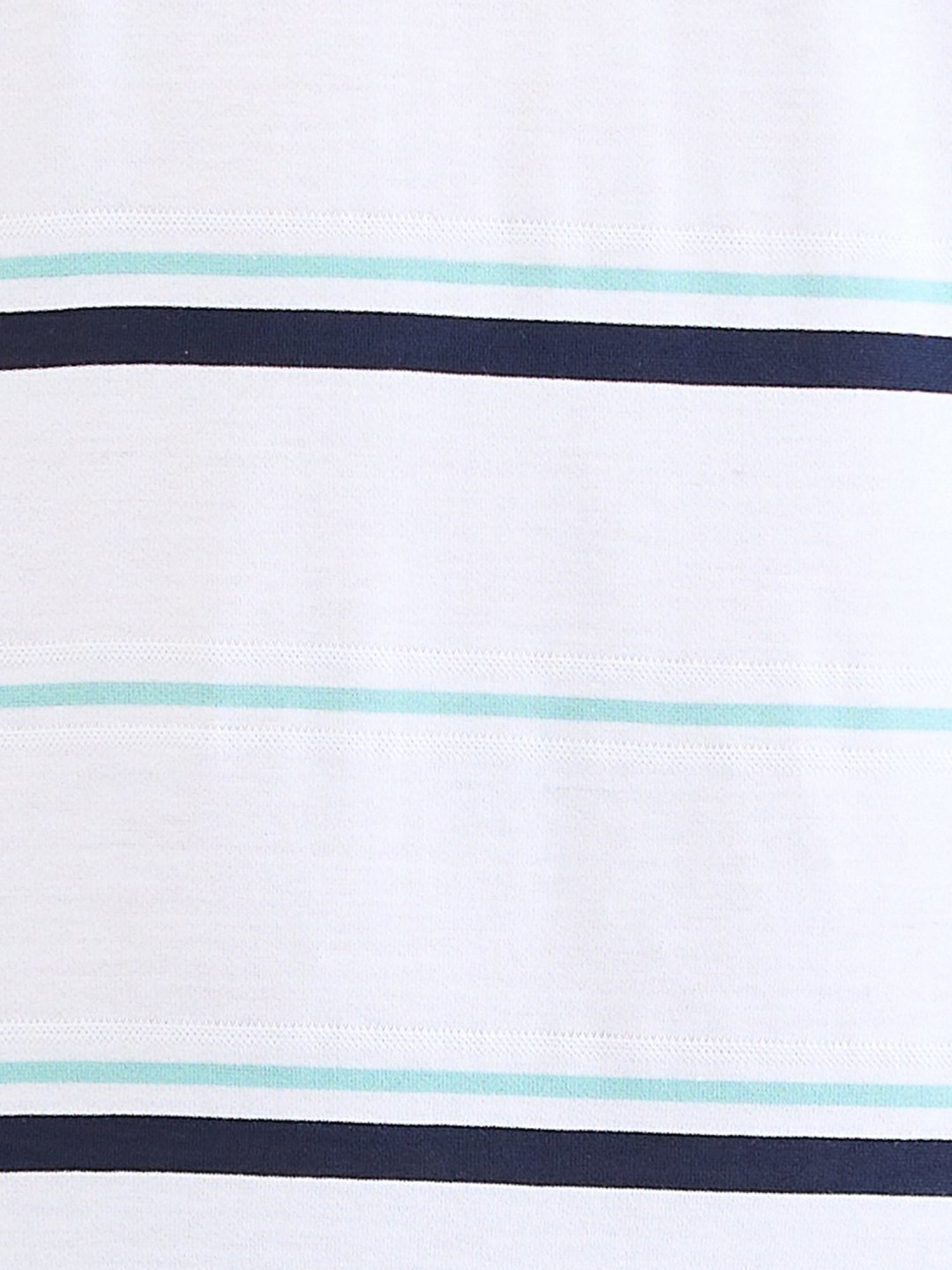 Colorplus White Tailored Fit Striped Polo T-Shirt