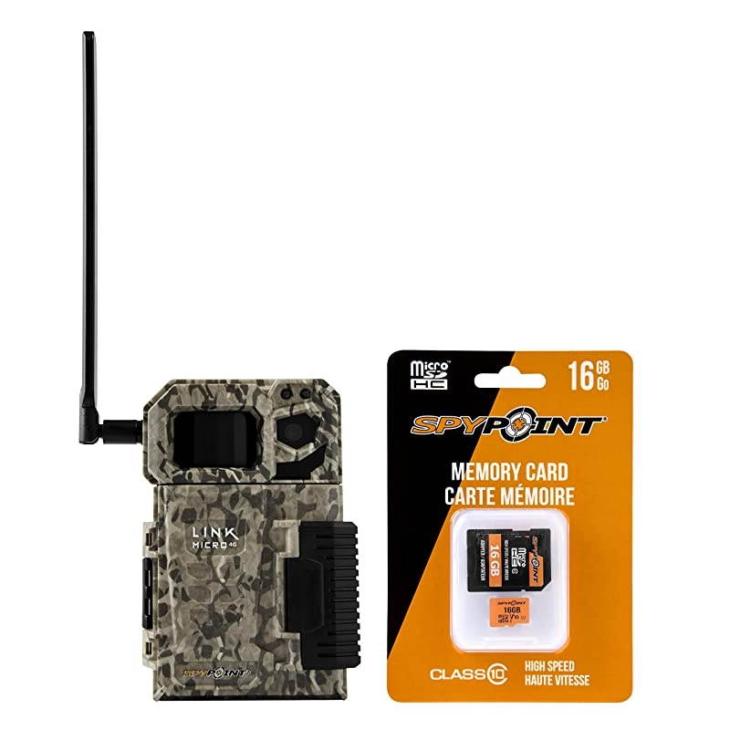 LINK MICRO with 16GB MicroSD Smallest on The Market WirelessCell Trail Camera 4 Power LEDs Fast 4G Photo Transmission wPreactivated SIM Fully Configurable via App Nationwide Version