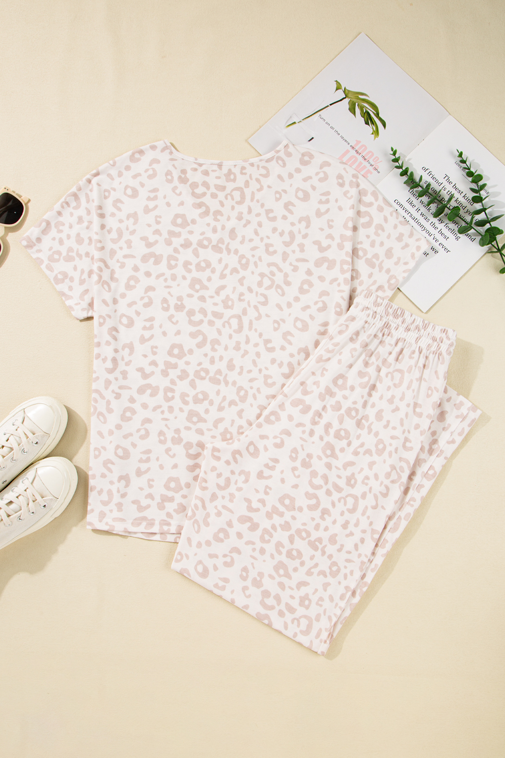 White Christmas Pullover and Drawstring Pants Pajama Set