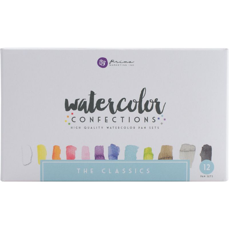 Prima Watercolor Confections Watercolor Pans 12/Pkg-The Classics