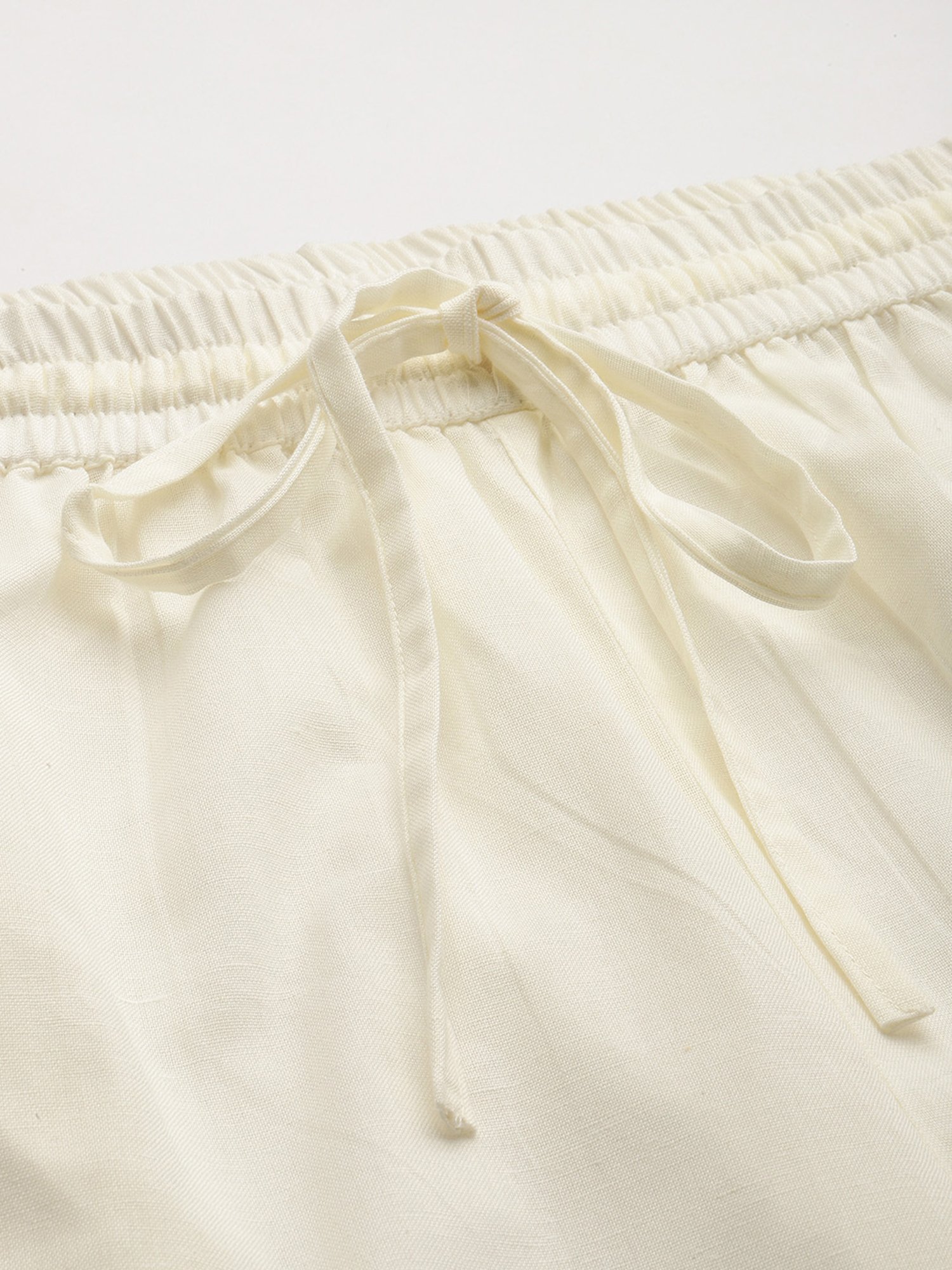 Amukti Cream Cotton Pants
