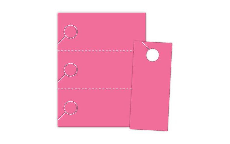 Blanks USA 3.67 x 8 1/2 174 GSM Digital Cover Door Hangers Pink 1000/Pack LDH310T6PP