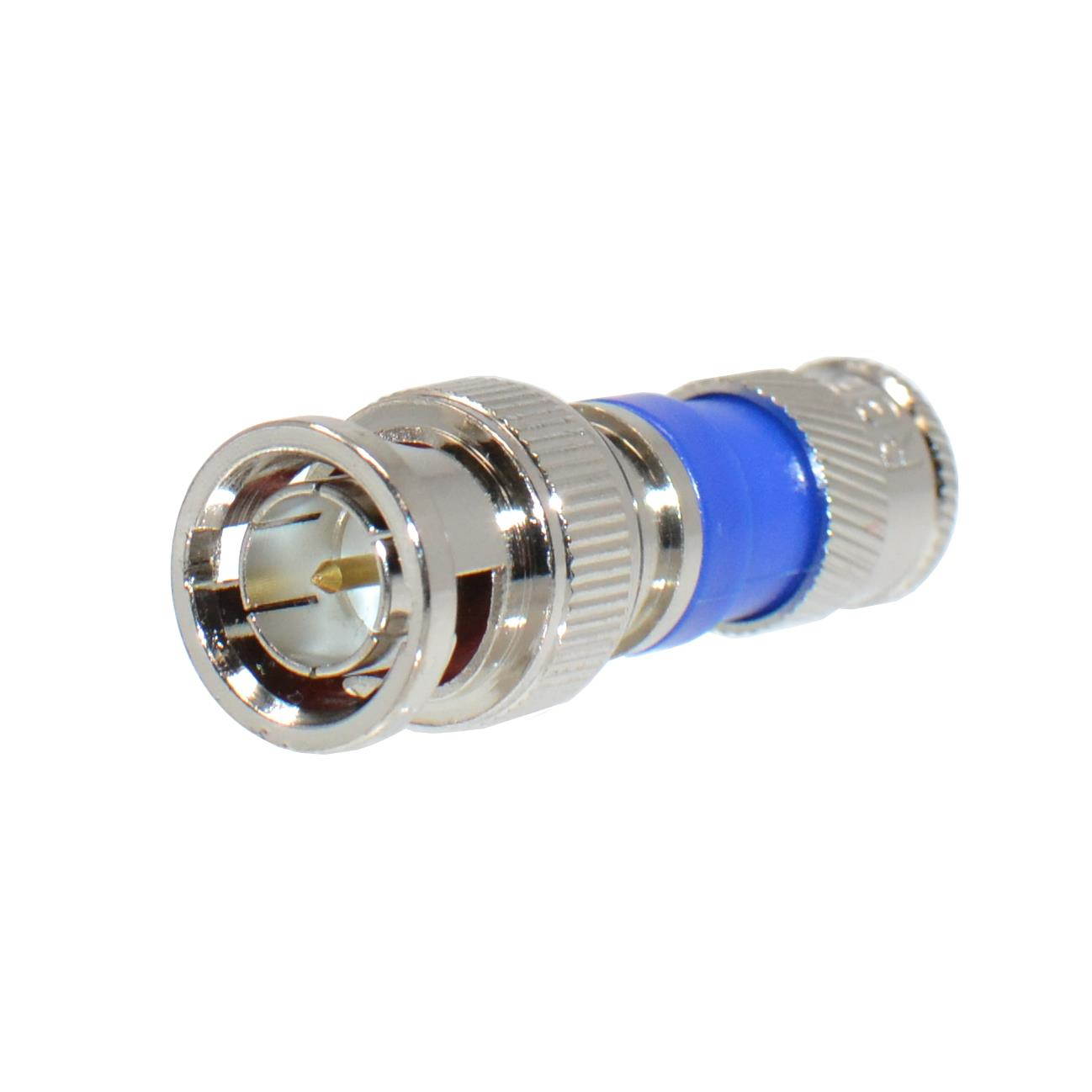 50 Pack BNC Compression Connector Adapter for RG6 Coax Cable Dual Shield CCTV