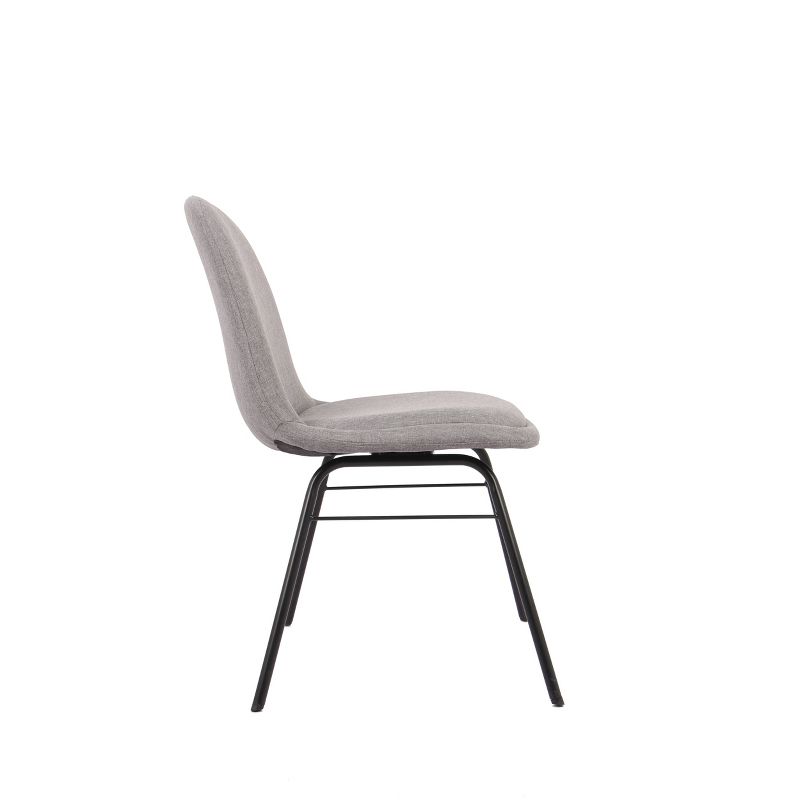Modern Anywhere Chair with Metal Legs Charcoal Gray - WOVENBYRD