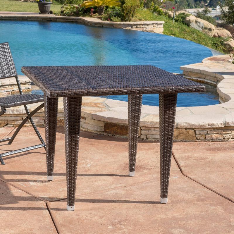 Brooke 5pc Wicker Patio Dining Set - Multi-brown - Christopher Knight Home