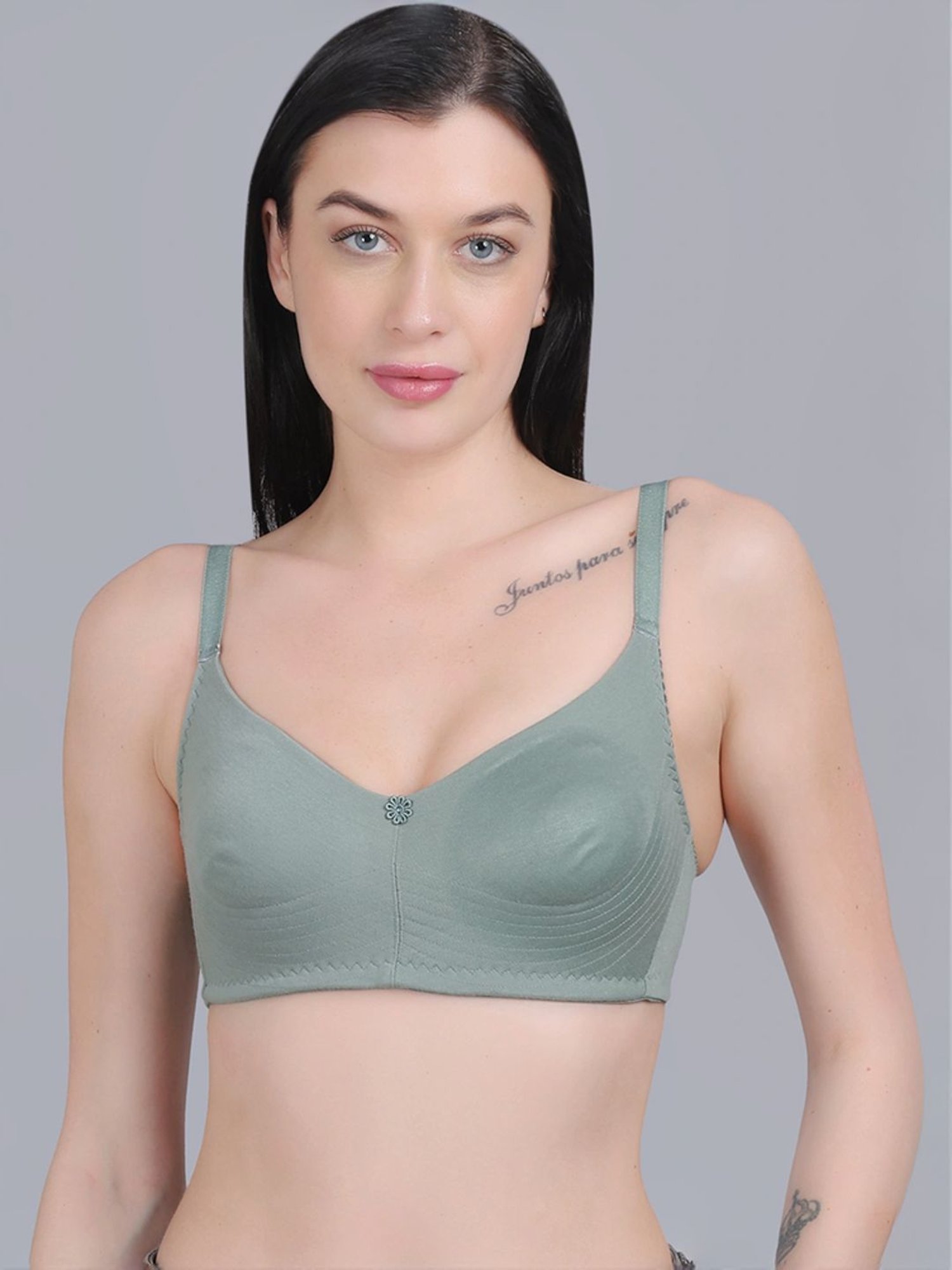 mod & shy Green Cotton T-Shirt Bra