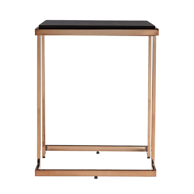 Sanlos Side Table Black/Champagne - Aiden Lane