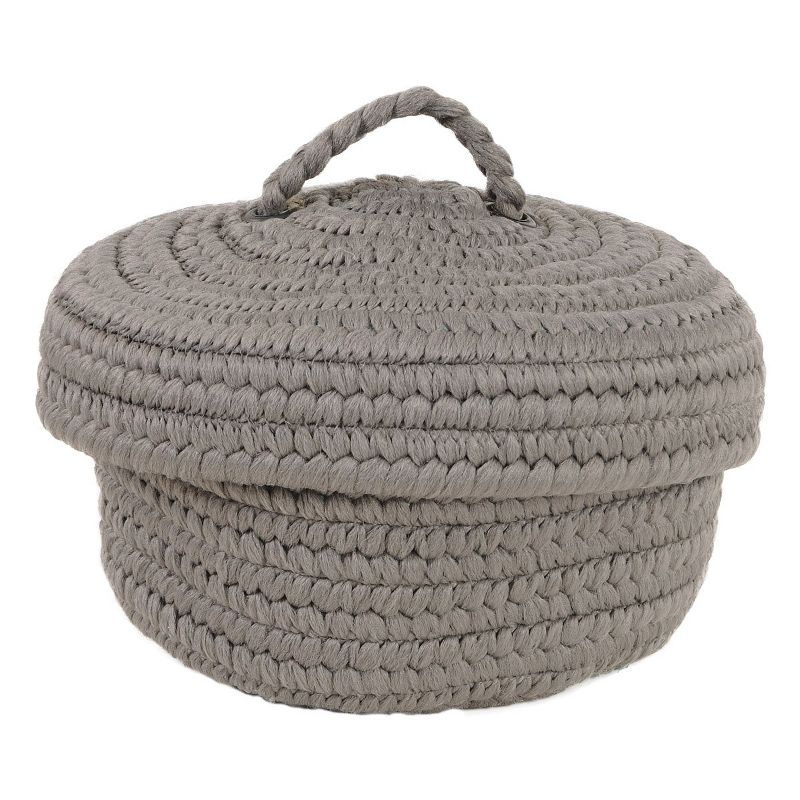 Colonial Mills Peek-A-Boo Basket and Lid - Grey